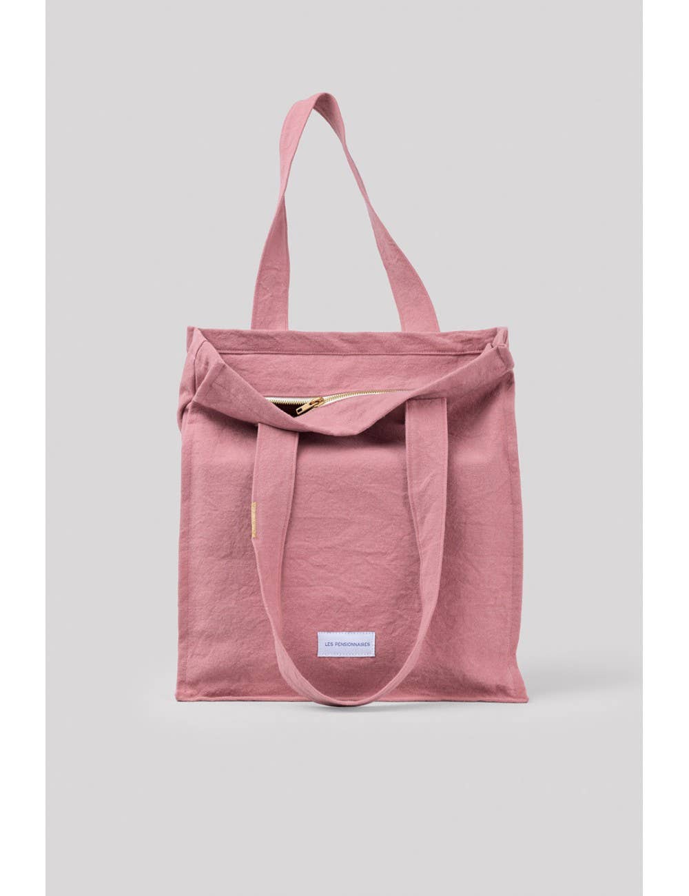 Plain Rosewood Organic Cotton Canvas Zipped Bag