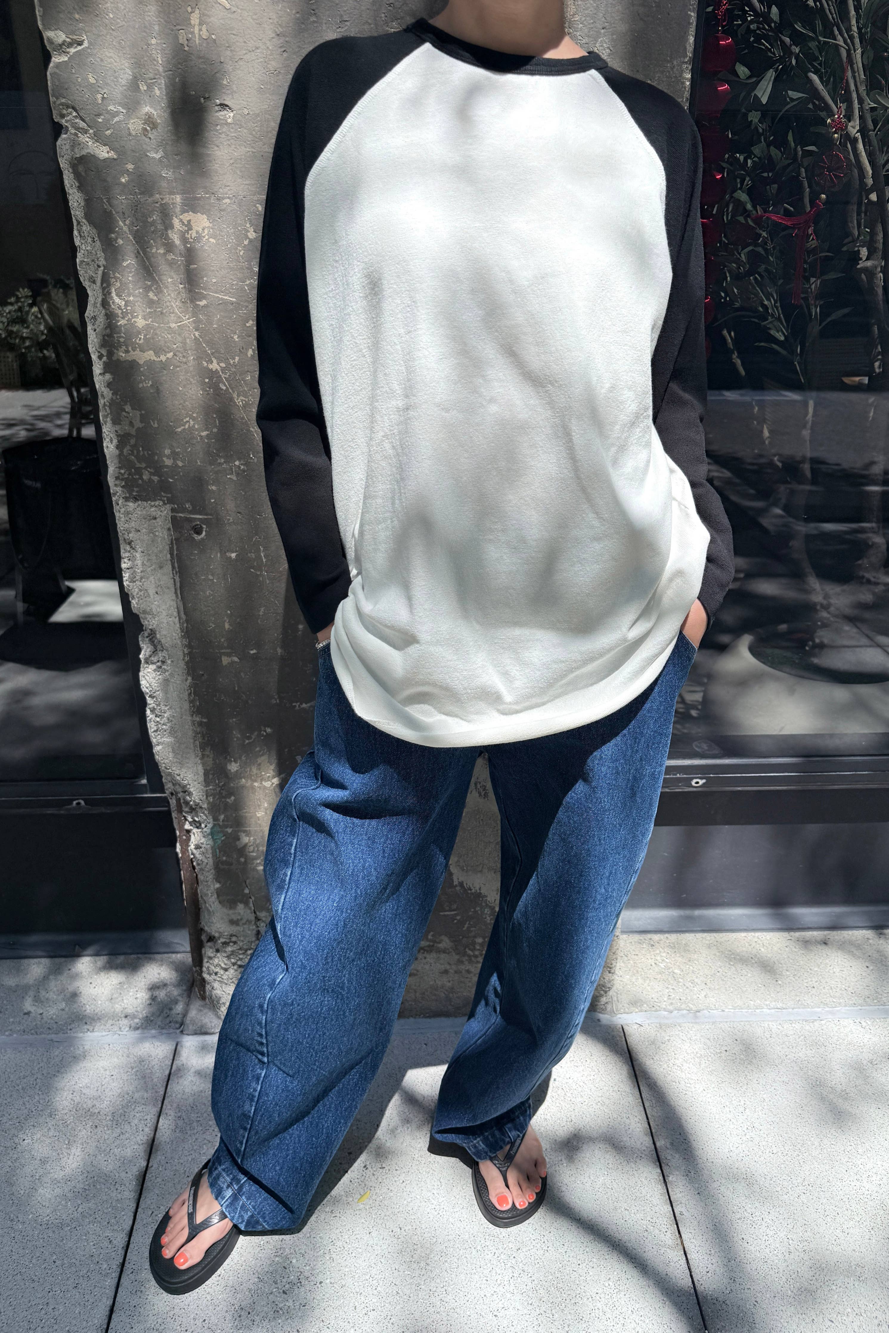 Heavy Cotton Raglan Tee (3XS/S-2M/L): White Cotton