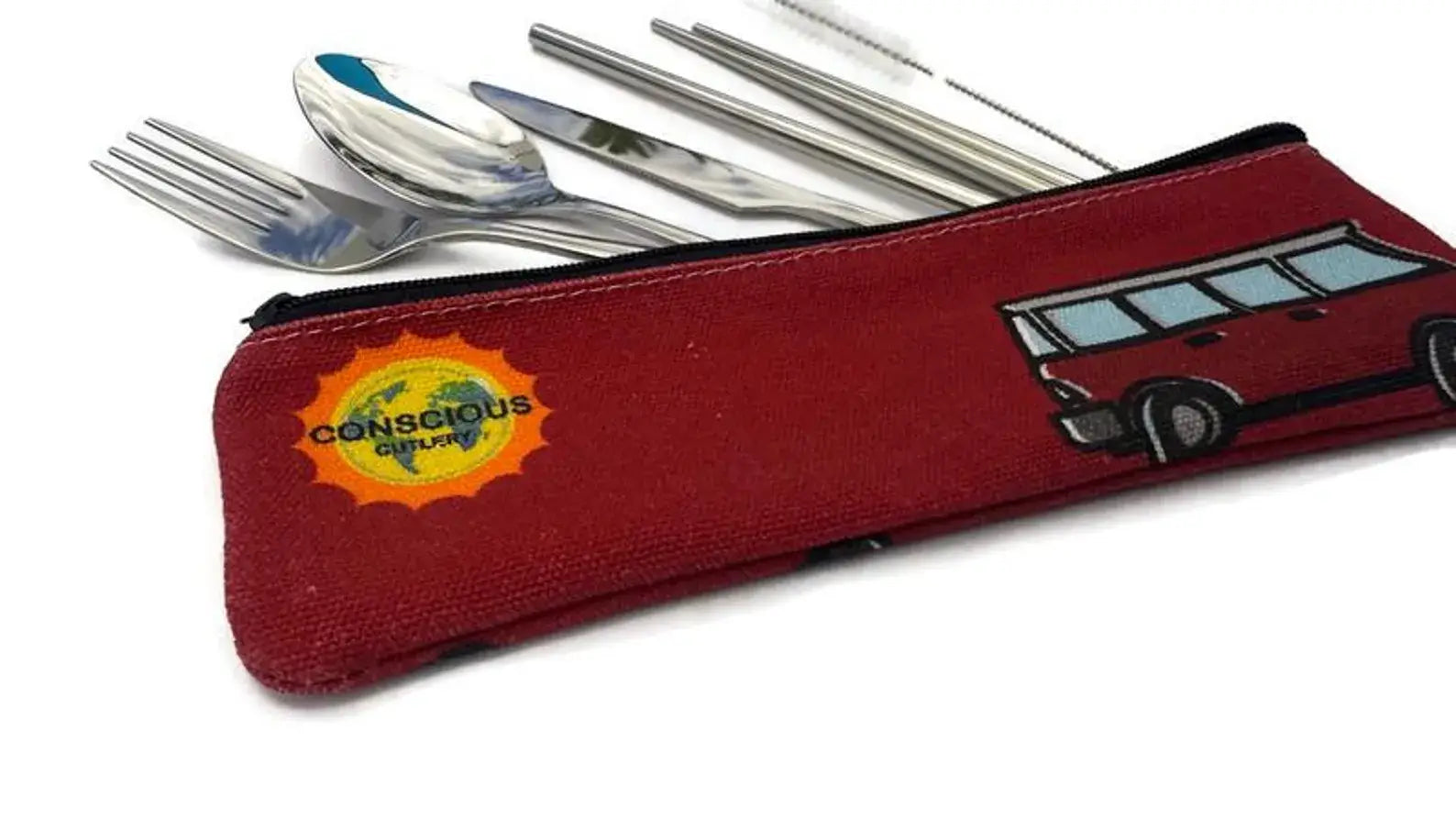 Red Vanagon Travel Cutlery Set — Conscious Cutlery