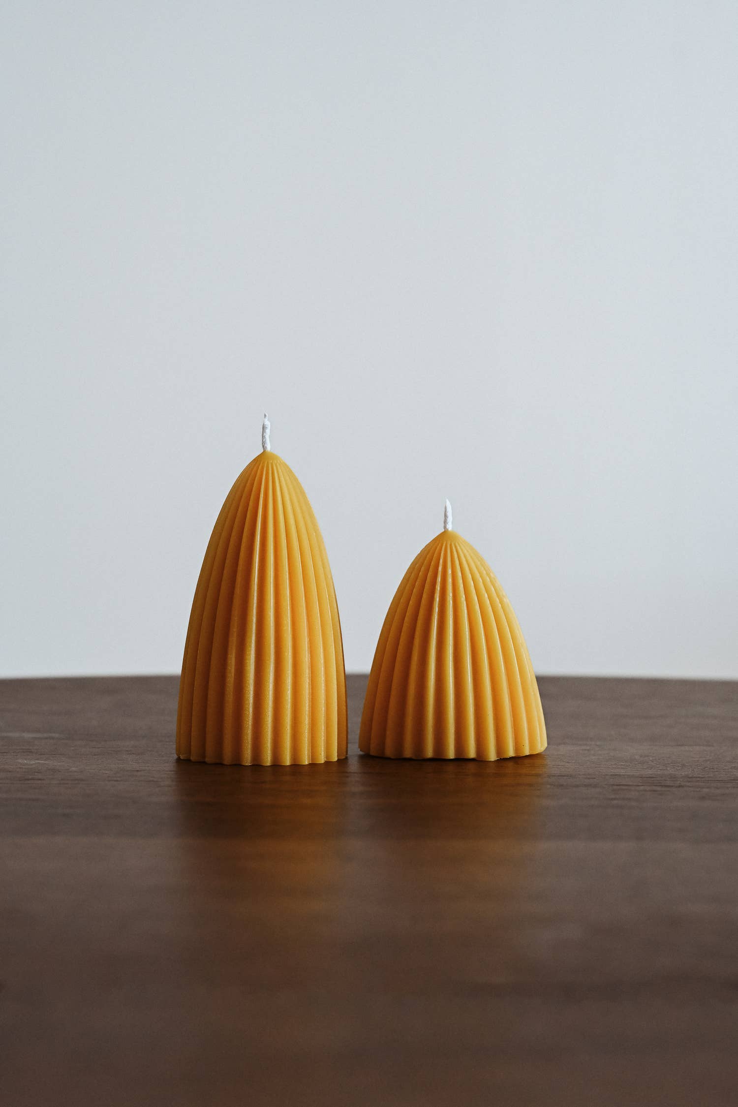 Lina Candle Set: Beeswax Orange - by Studio ÜM